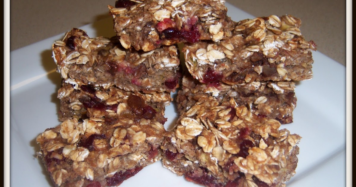Cookaholic Wife Granola bars with Bananas, Cranberries and Pecans