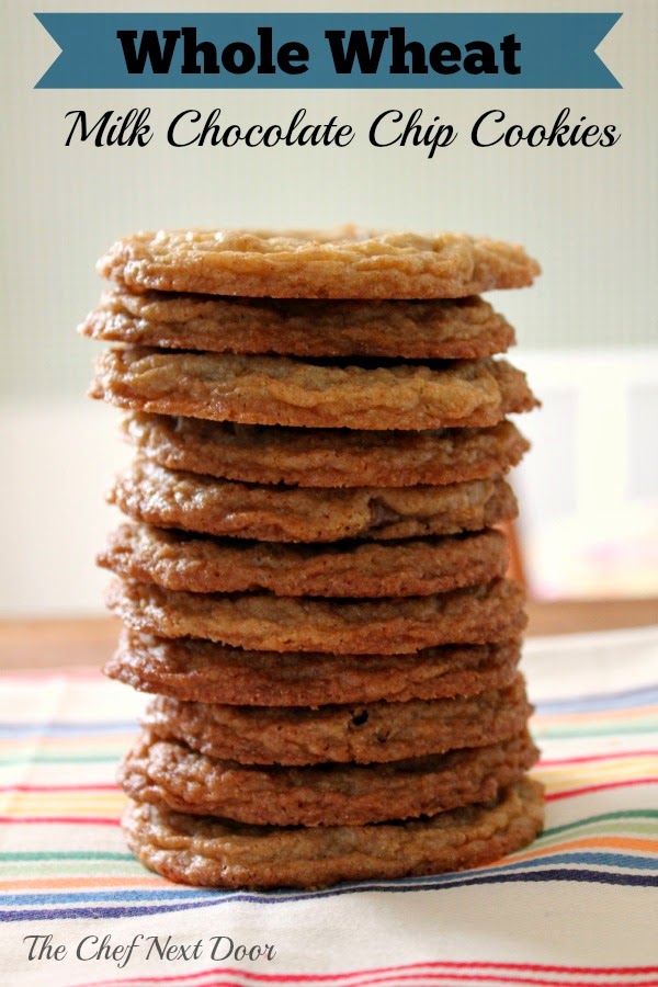 Whole Wheat Milk Chocolate Chip Cookies
