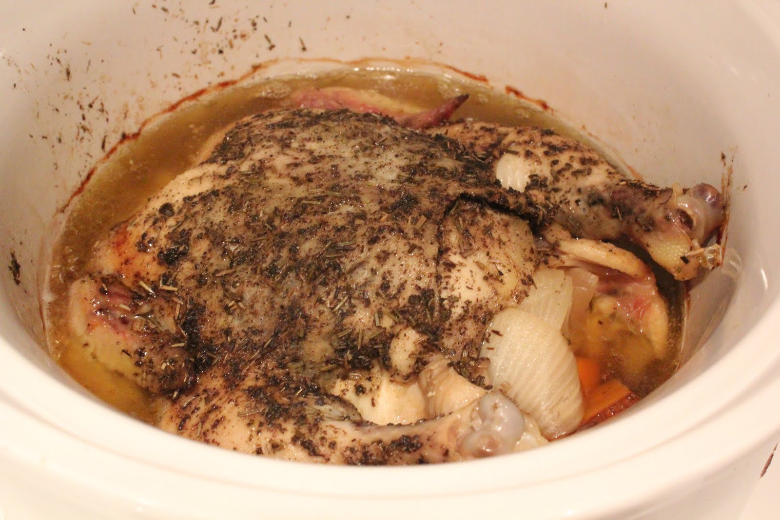 Near to Nothing Slow Cooker Roasted Chicken