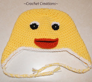 Crochet Duck Ear flap Child Hat