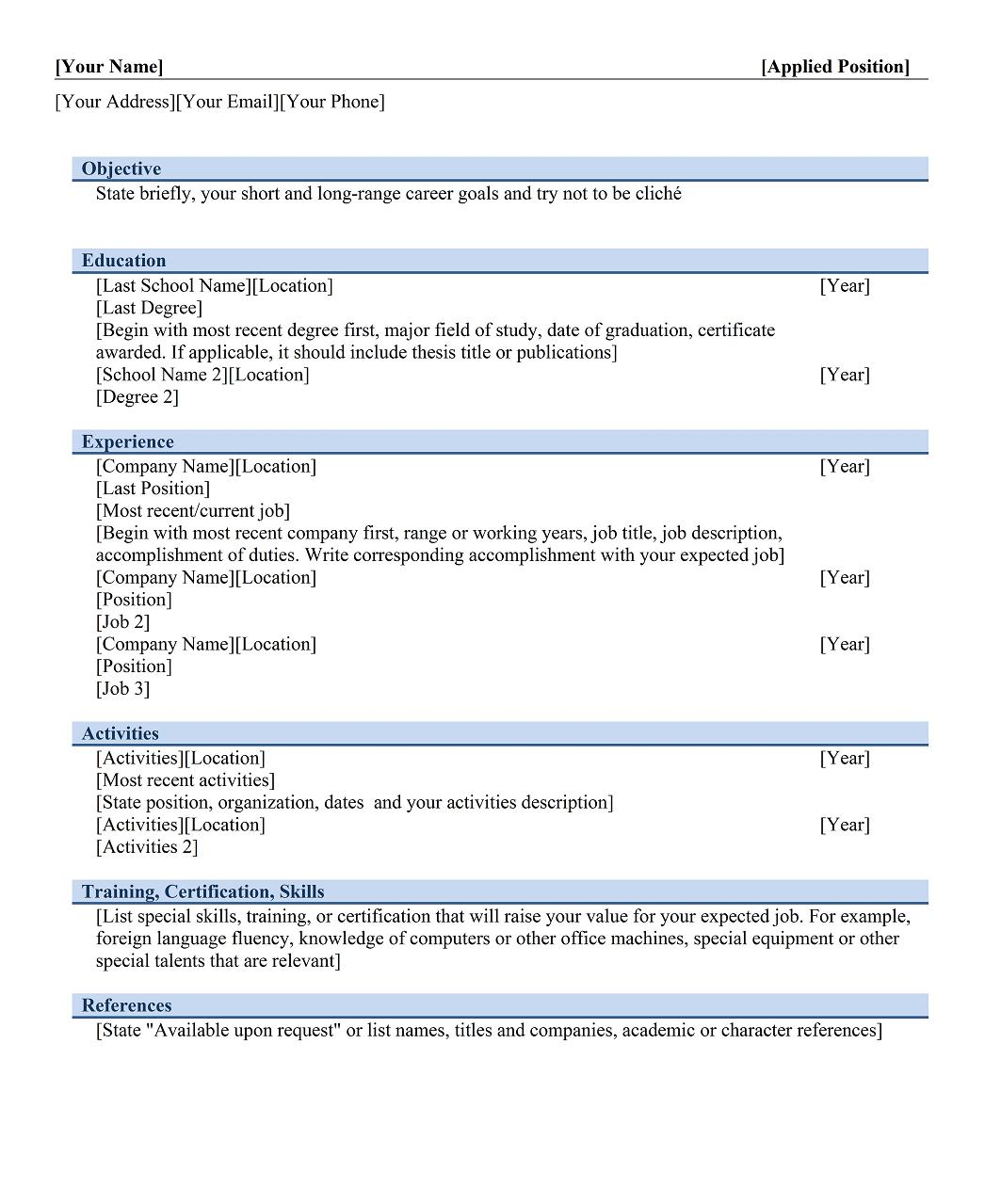 chronological resume format for freshers 7 best executive resume sles for freshers best chronological resume format for freshers 7 best executive resume sles for freshers best
