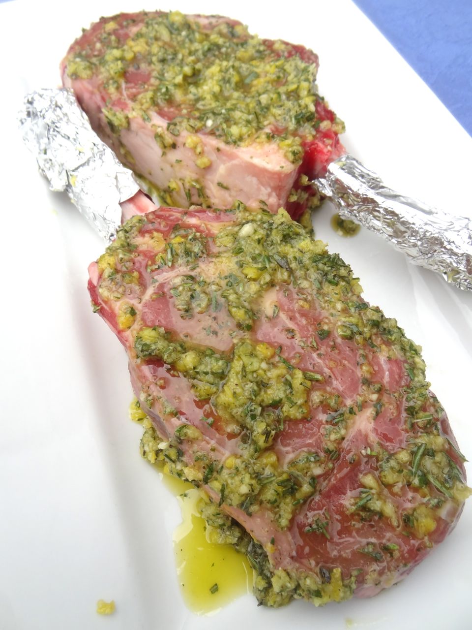 Scrumpdillyicious Veal Chops with TuscanStyle Marinade