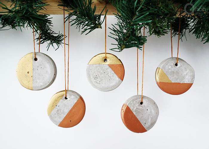 how to make christmas ornament with concrete ohoh blog copper christmas tree decorations