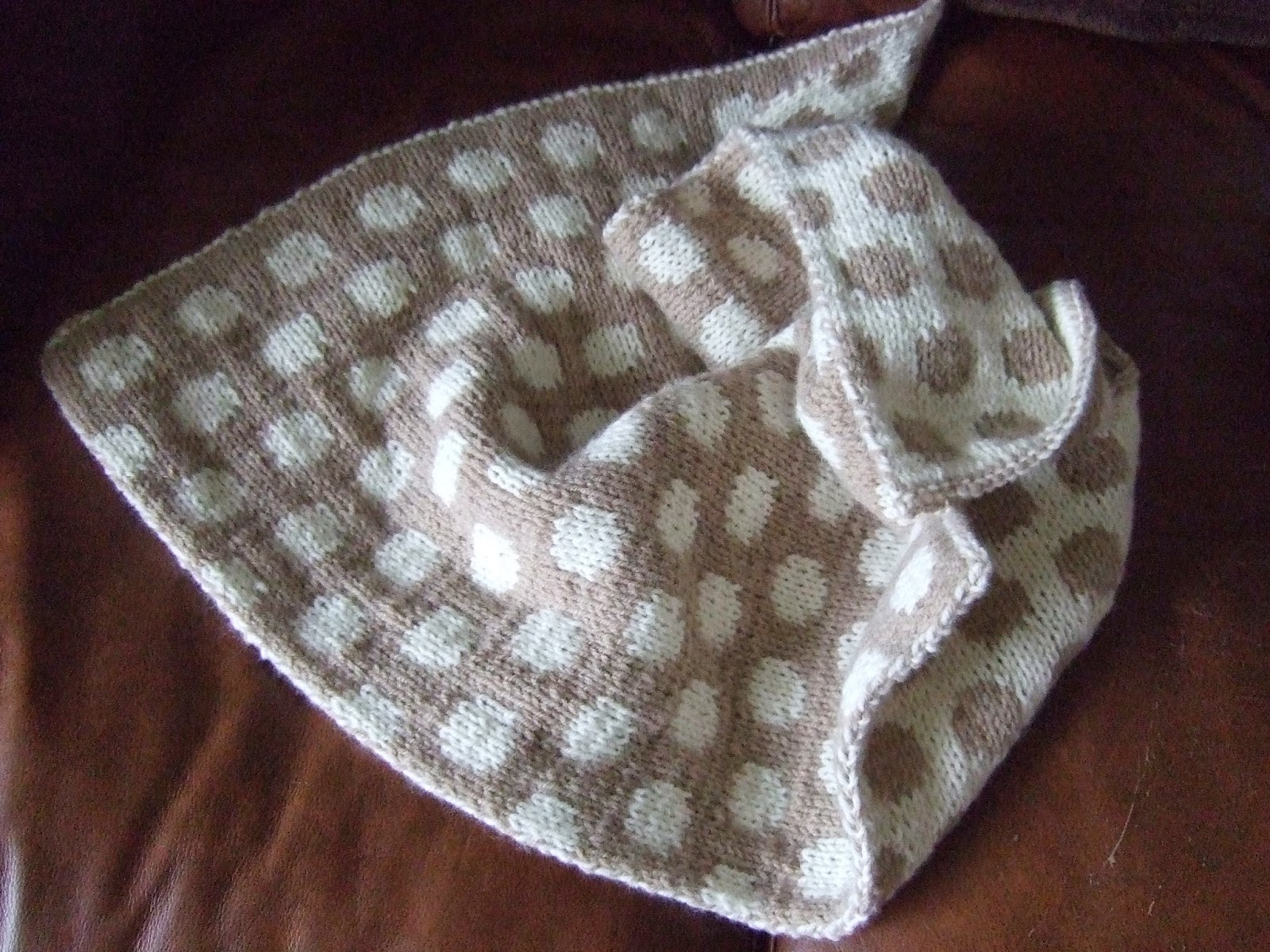 Made By Joanne Reversible Knitted Polka Dot Baby Blanket (double