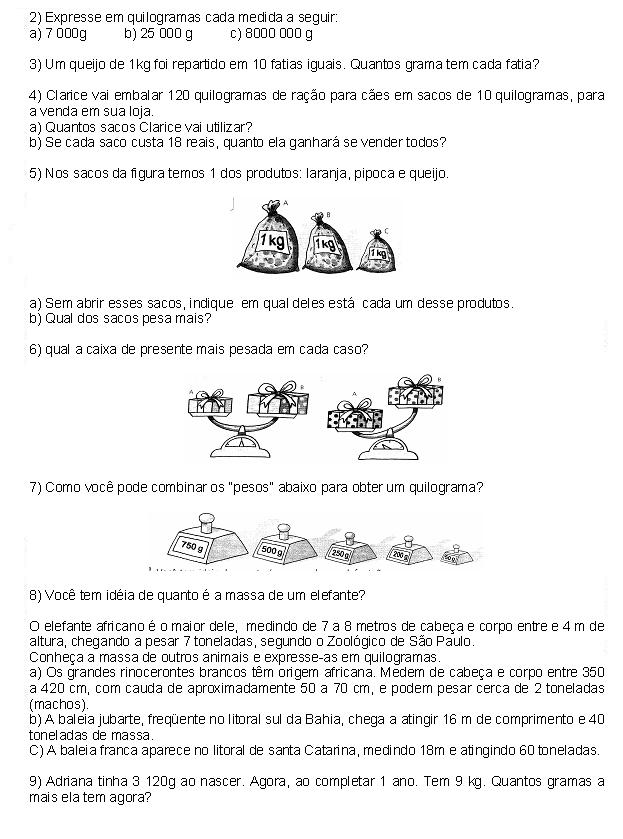 Aprendendo sempre com: Profª Célia ☆: SEQUENCIA DE ATIVIDADES - MEDIDAS