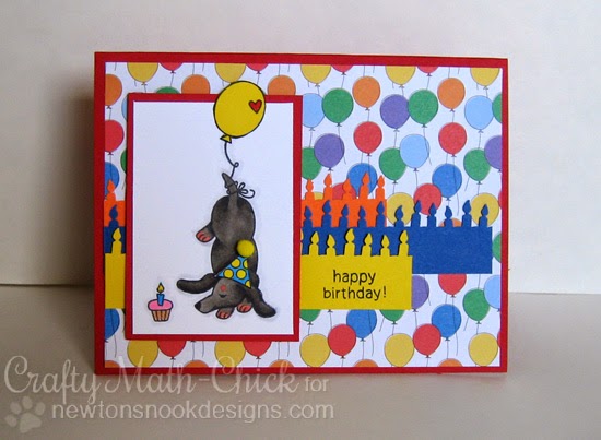 Doxie Birthday card by Crafty Math Chick | Delightful Doxies by Newton's Nook Designs
