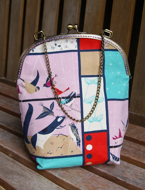 Charley Harper fabrics purse for Birch Fabrics Quilt Market