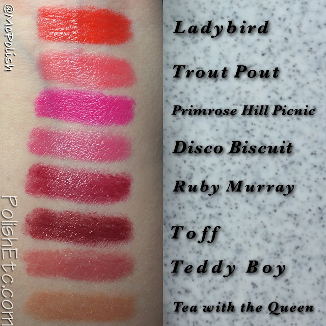 Butter London - Bloody Brilliant Lip Crayons - McPolish - Swatches