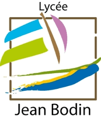 Le logo du lycée Jean Bodin. Une péniche de la Loire