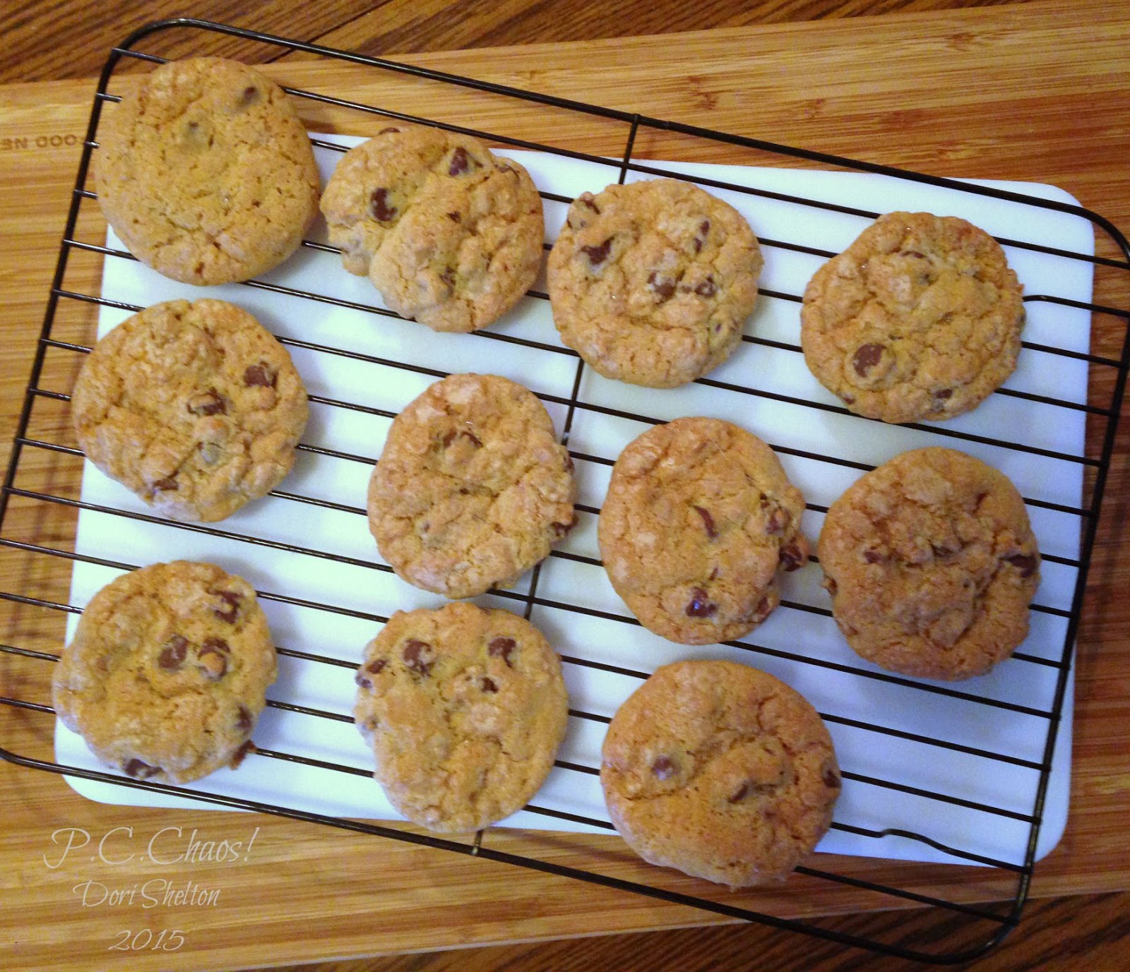 Perfectly Created Chaos! Chocolate Chip Toffee Bit Cookies