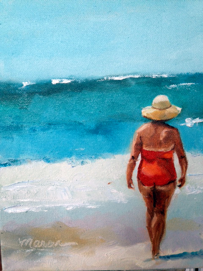 Painting by the Lake Summertime and The Living is Easy SOLD