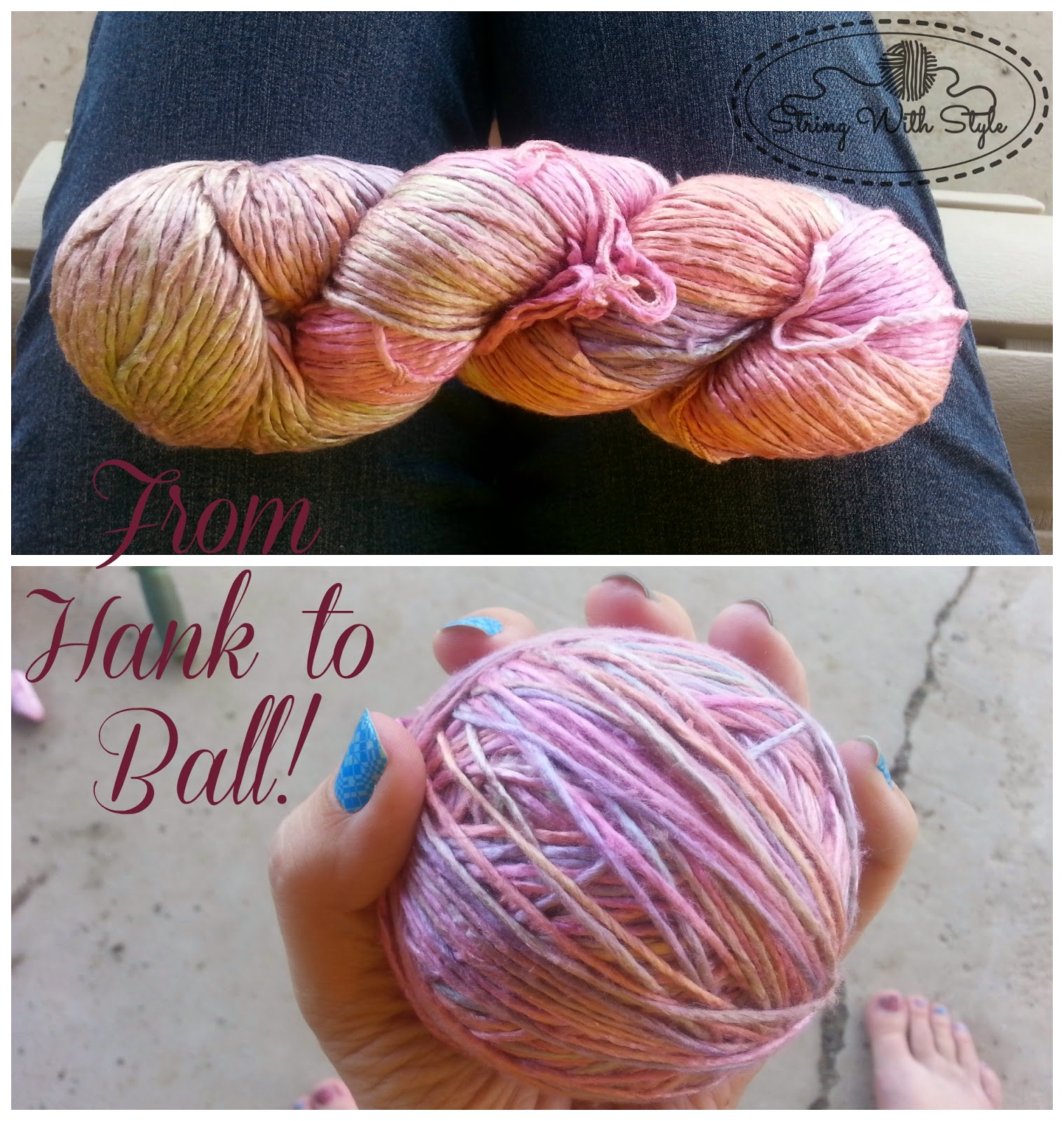 String With Style How to Wind a Hank Into a Ball Without a Ball