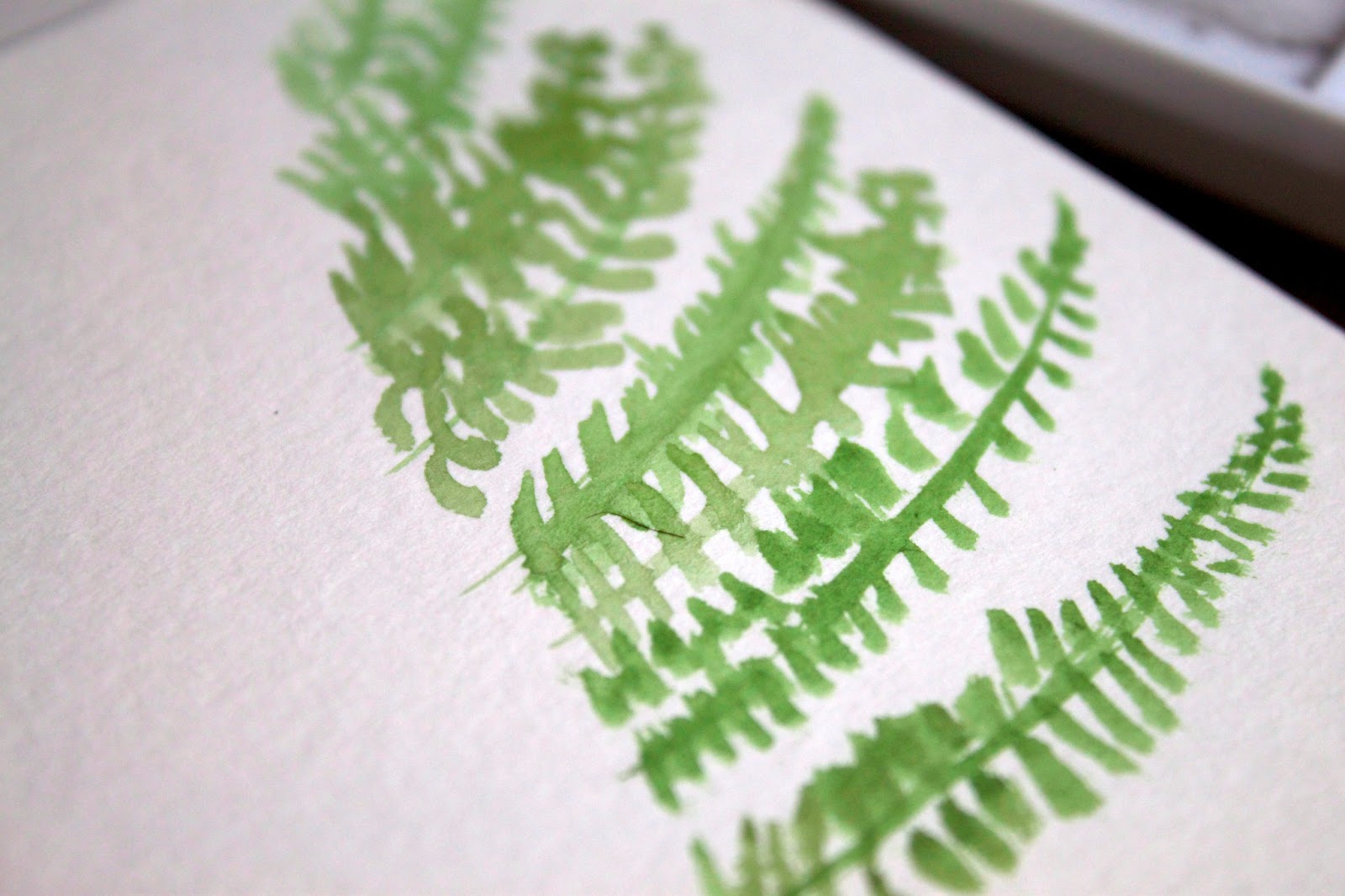 on my honor... DIY Fern watercolor