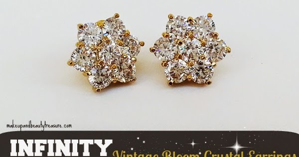 best makeup beauty mommy blog of india: Infinity Vintage Bloom Crystal Stud  Earrings Review