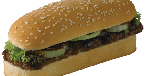Burger kambing oblong