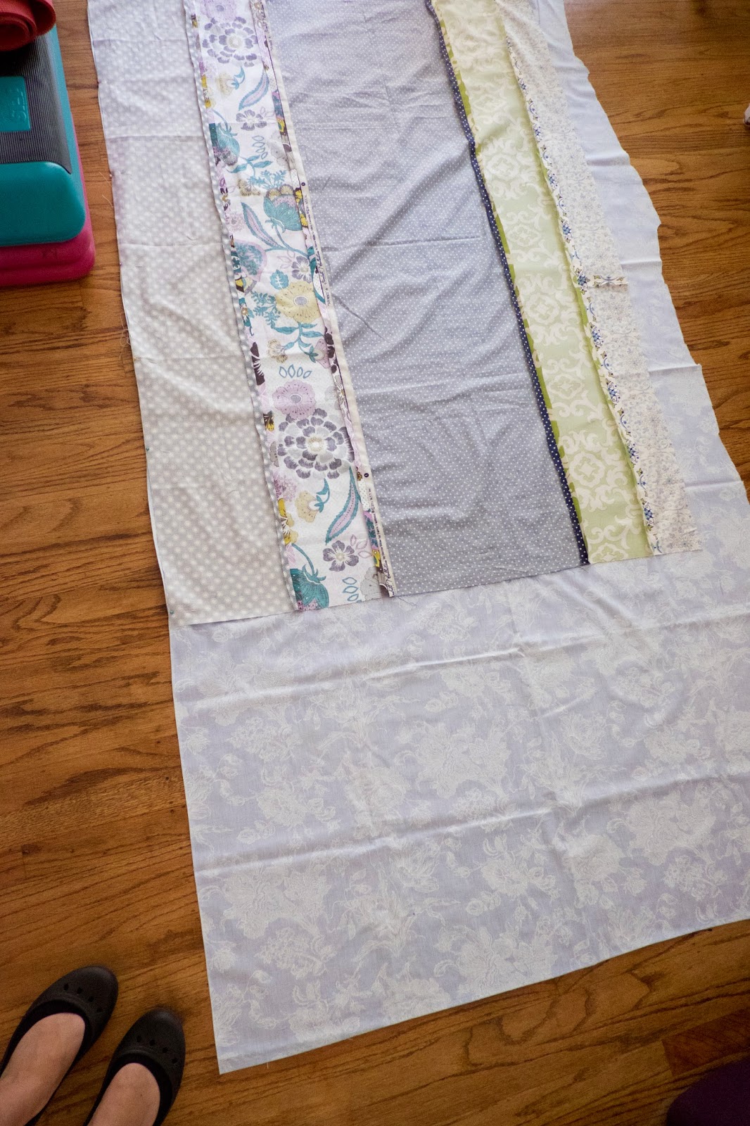 Domestic Fashionista Scrap Fabric Striped Baby Quilt