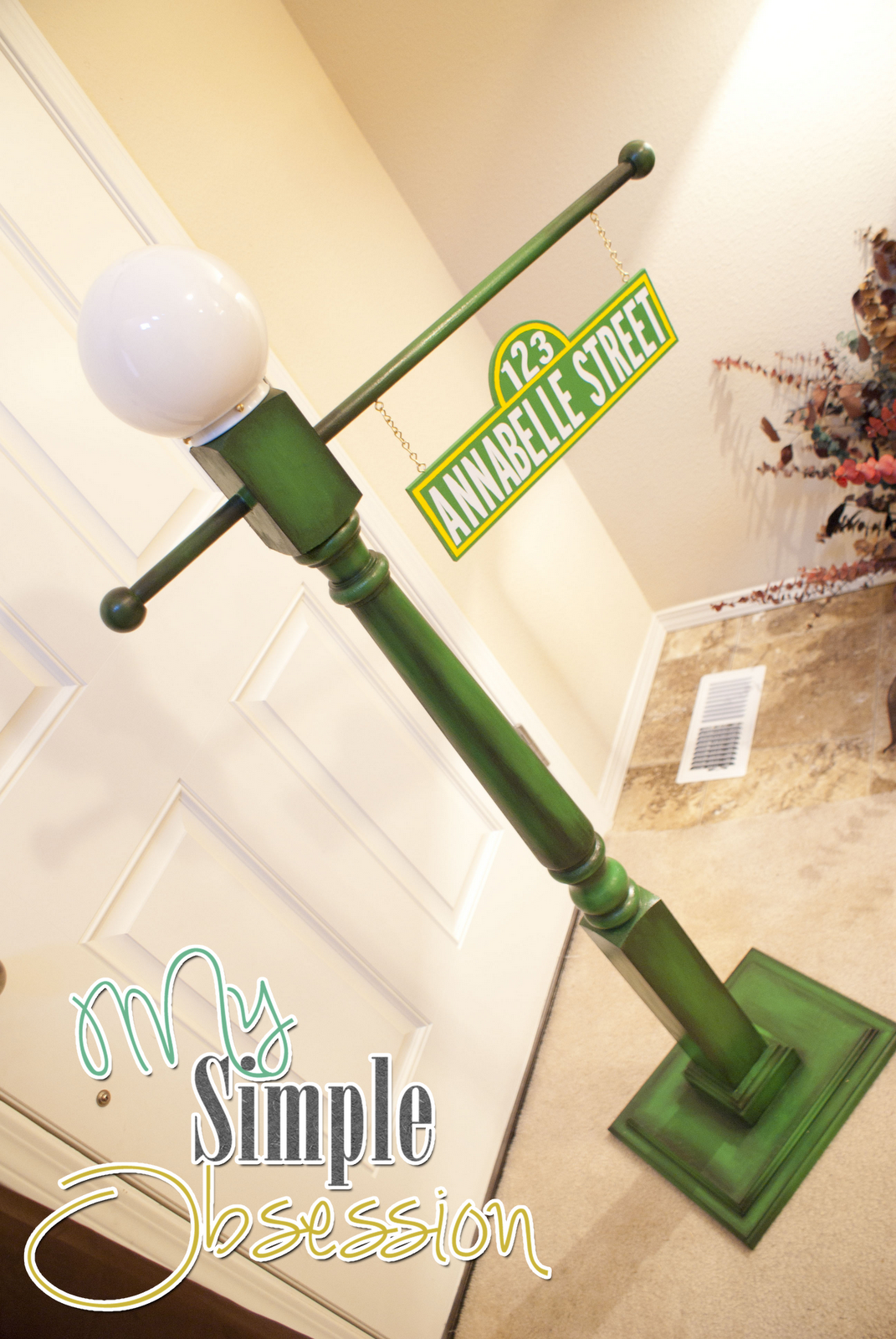 My Simple Obsession Sesame Street Post Sign Tutorial