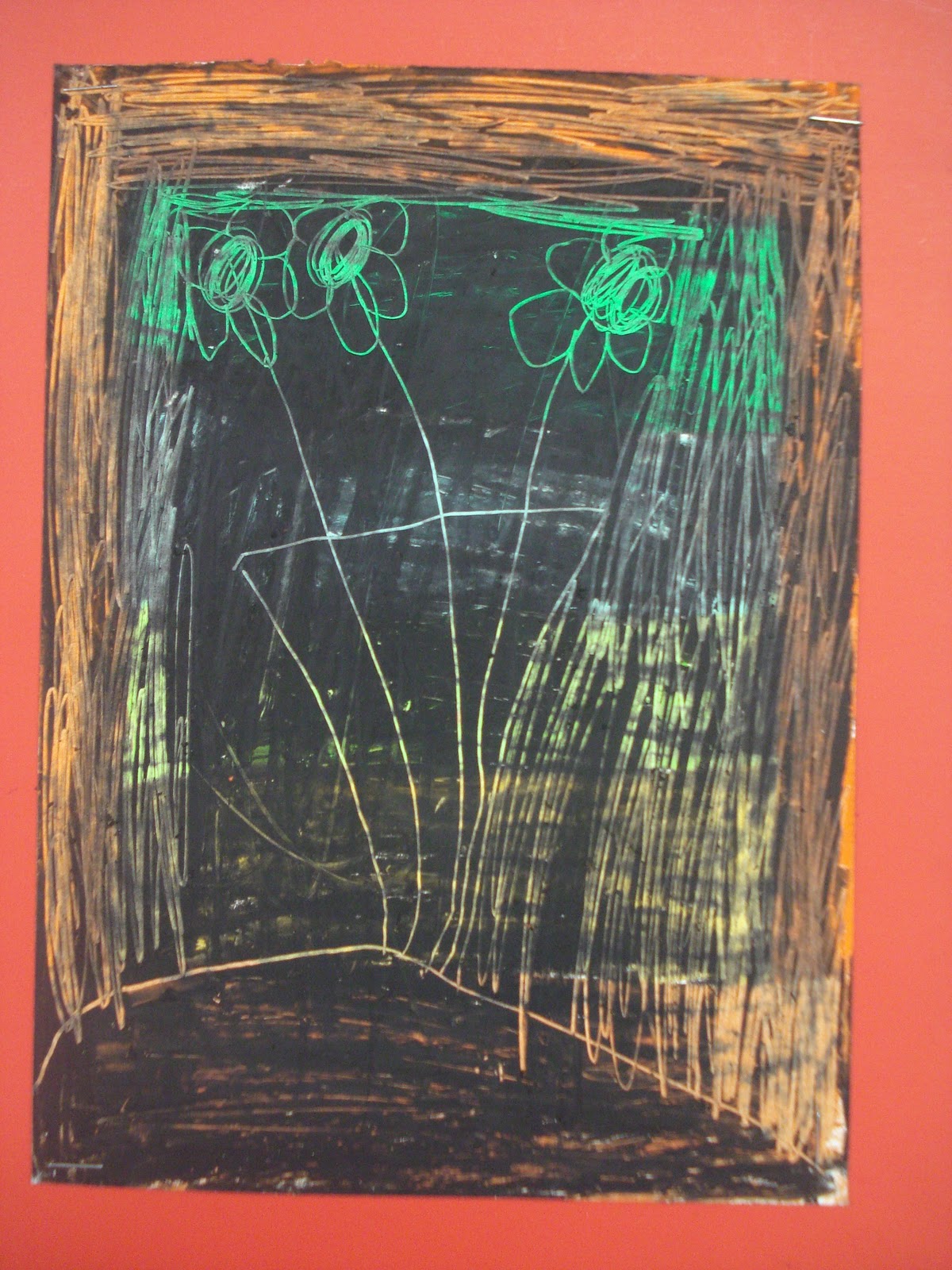 Andrea Ferrari Studio Art 2011 Grade 1 Crayon Etching