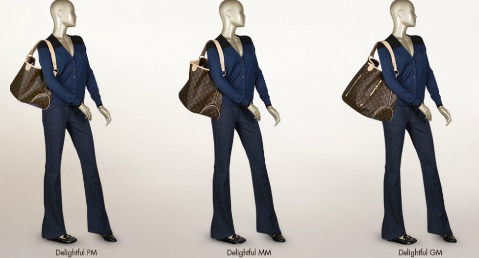 LV Handbags Lovers: Compare size of Louis Vuitton Delightful