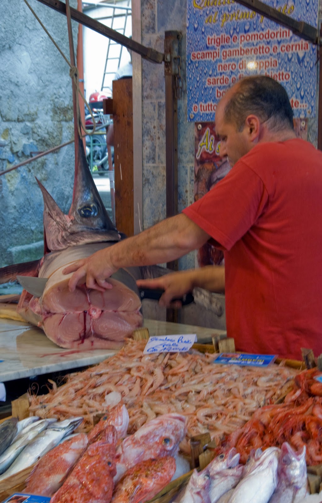 Wild Greens and Sardines Swordfish Crudo