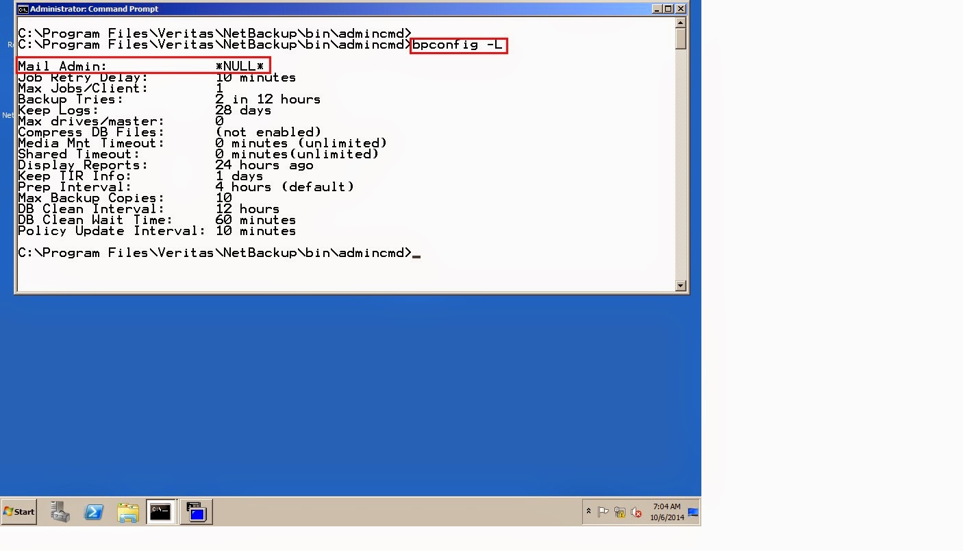 Remote Infrastructure Management Symantec Netbackup 7.6.0.1 Command