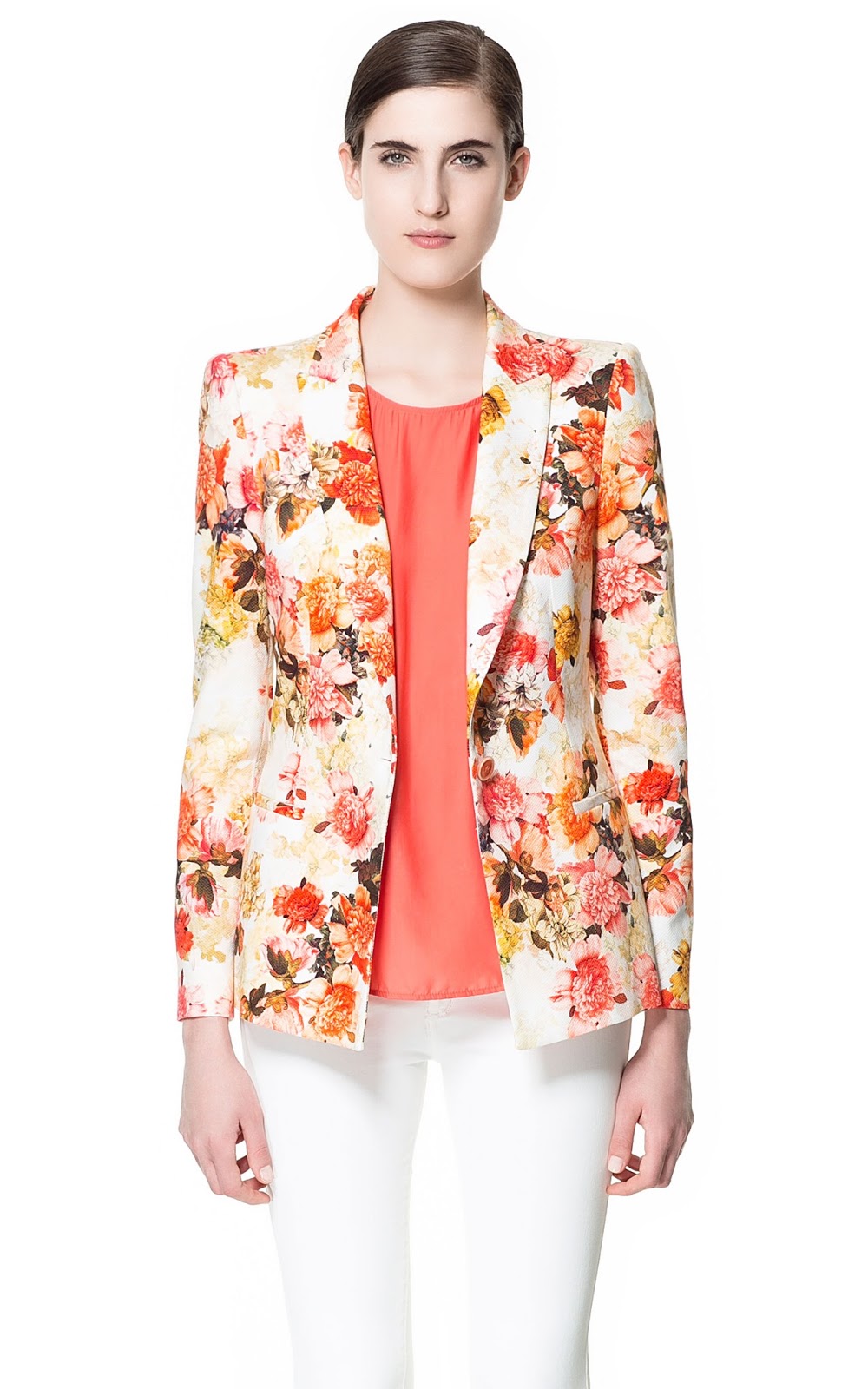 ZARA NEW COLLECTION 2013. FLORAL PRINT JACKET BLAZER. CONSULT YOUR SIZE