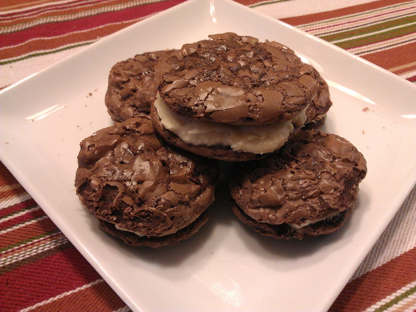 Baker Becky Brownie Cookies with Caramel Creme Filling