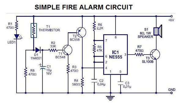 Simple Fire Alarm Circuit