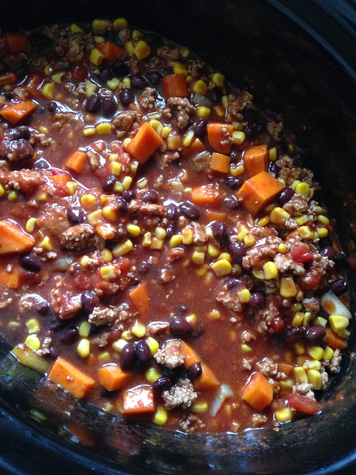 Cooking is Caring Crockpot Turkey and Veggie Chili