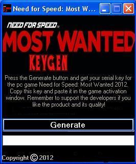 Need For Speed: Most Wanted 2012 crack serial keygen Need For Speed: Most Wanted 2012 crack serial keygen