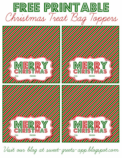 Just Peachy Designs: Printable Christmas Treat Bag Toppers Just Peachy Designs: Printable Christmas Treat Bag Toppers