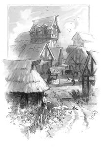 Village scene by Todd Lockwood