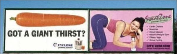 Akward advertising placements