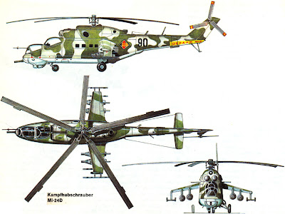 Mil Mi-24: o mais poderoso helicóptero militar russo  Three+view+Mi-24