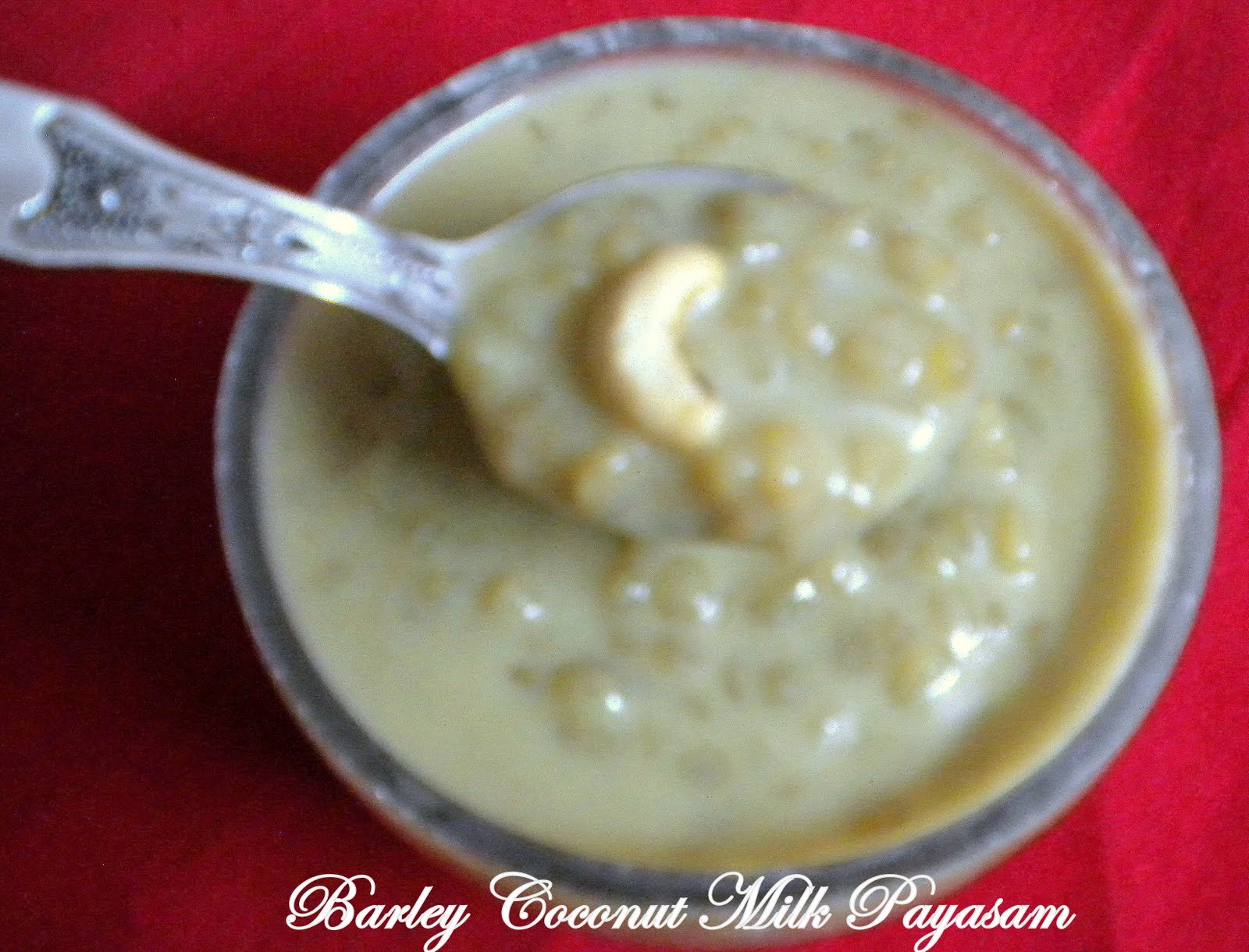 Palakkad Chamayal Barley Coconut Milk Payasam