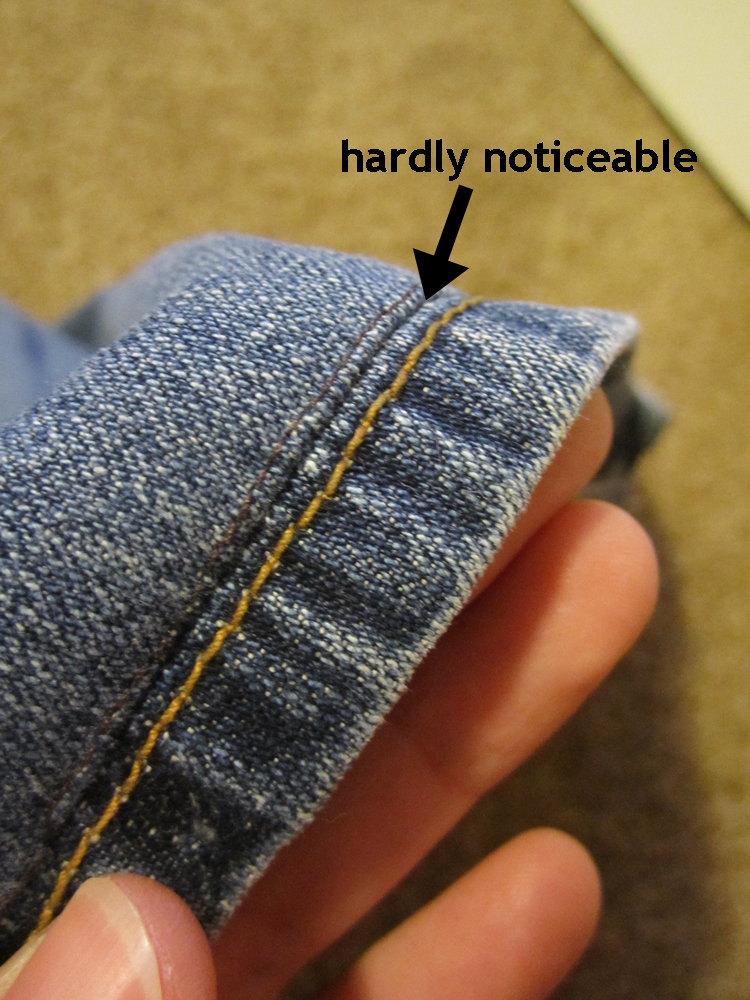 A Day in the Life Too... a blog about modest style How to hem denim & keep the factory edge