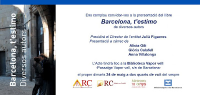 Invitació 'Barcelona, t'estimo' a la Biblioteca Vapor Vell