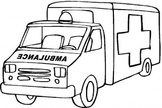 Marginalpost Car Ambulance Coloring Pages