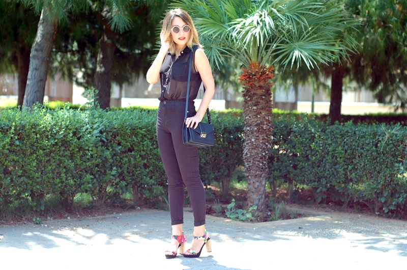 littledreamsbyr tropical sandals and black outfit