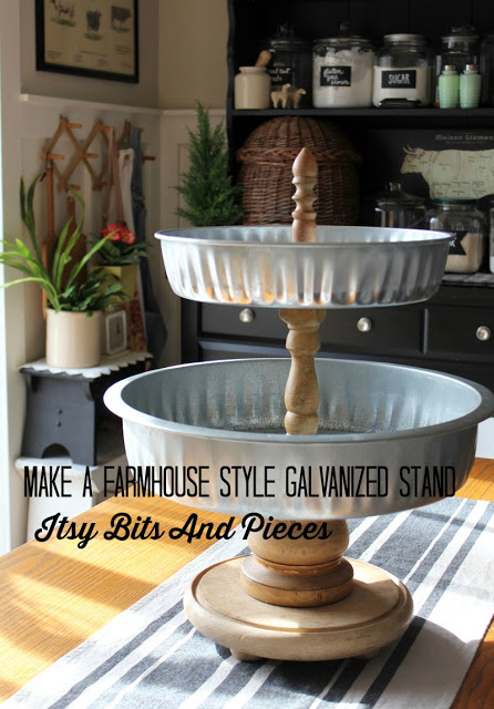 DIY Farmhouse Style Galvanized Stand