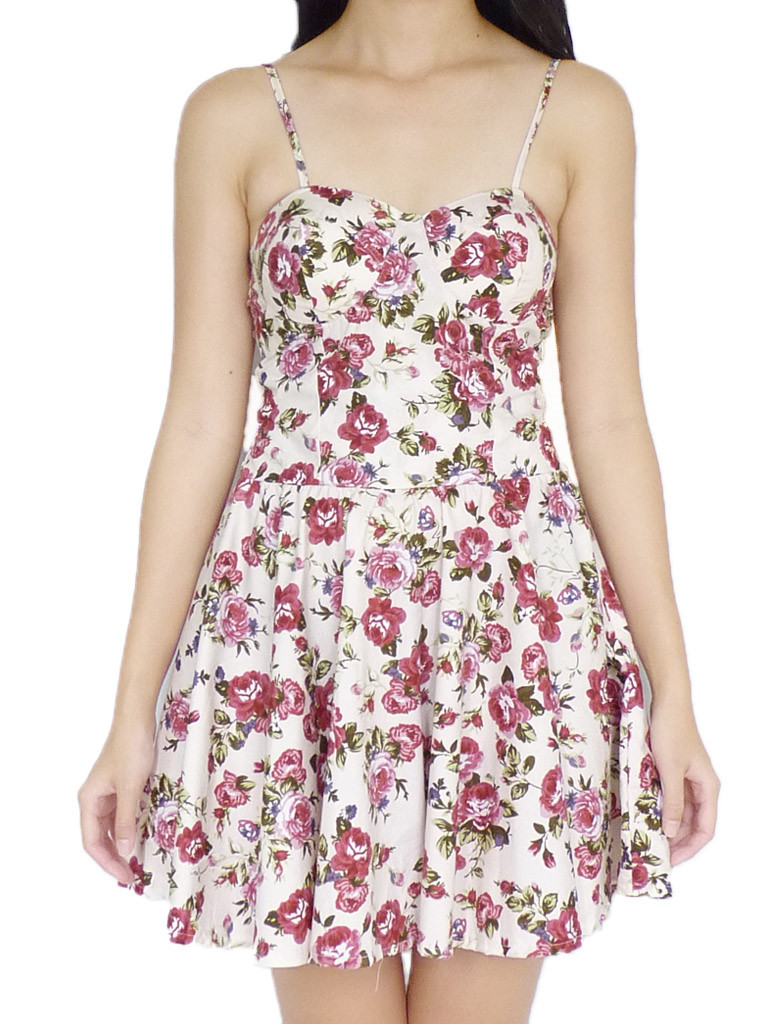 TUESDAY C. Cathy Floral Bustier Dress