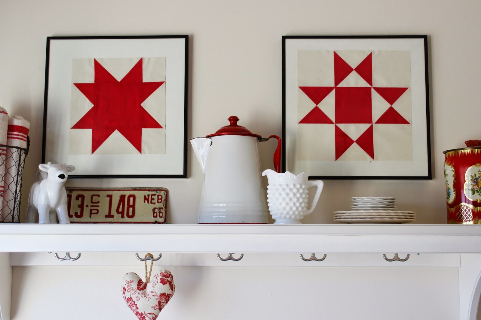 Happy At Home Framed Quilt Blocks