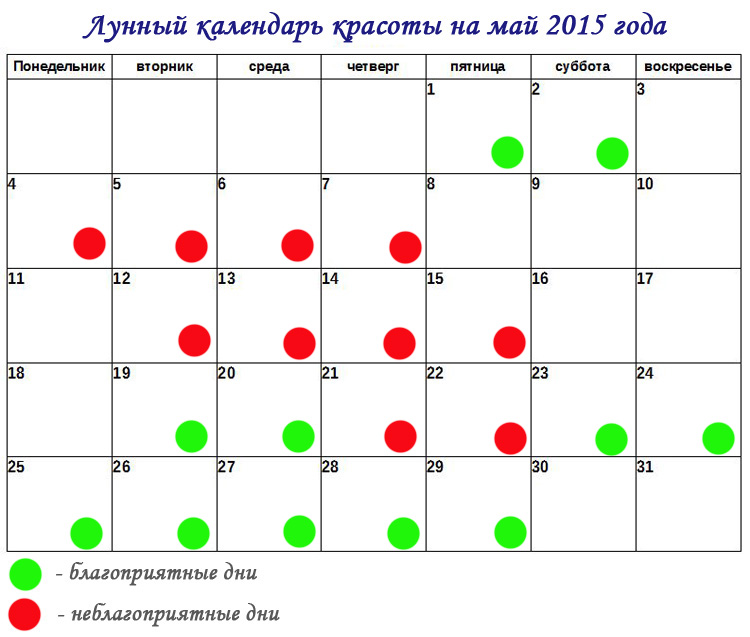 Календарь окрашивания волос на май 2017 года Календарь окрашивания волос на май 2017 года