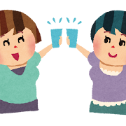 乾杯のイラスト「女子会」
