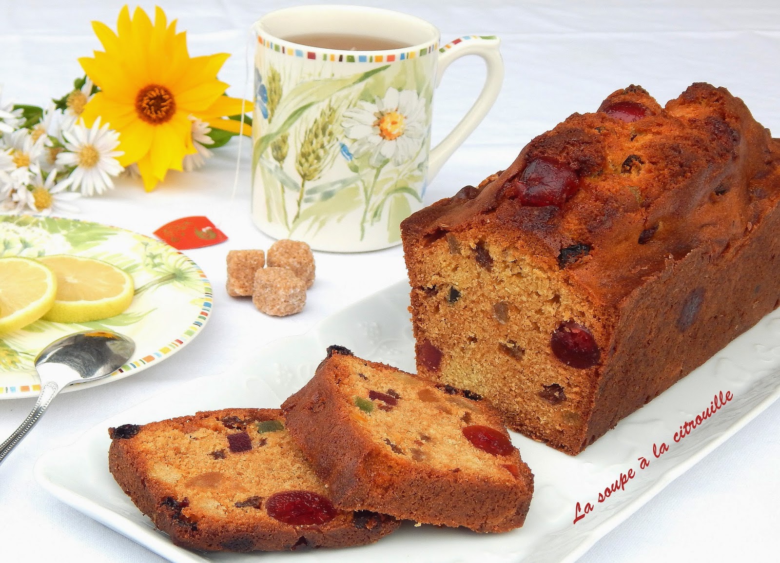 La soupe à la citrouille Cake aux fruits confits