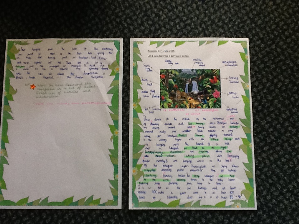 Metaphors to describe a rainforest image