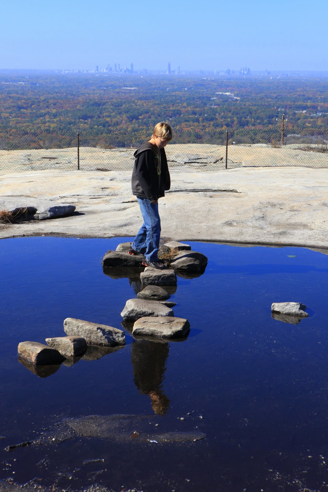 Today's Creations Climbing Stone Mountain near Atlanta