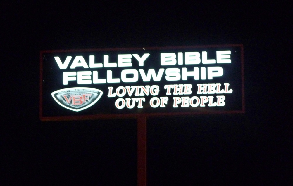 The Contemporary Calvinist Church Sign Seen in Las Vegas