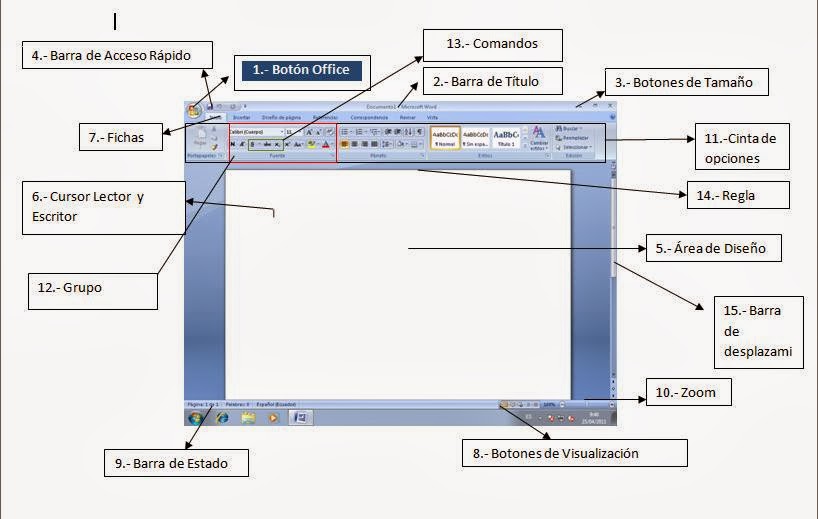 "Hardware & Software": Principales elementos de la ventana de Microsoft