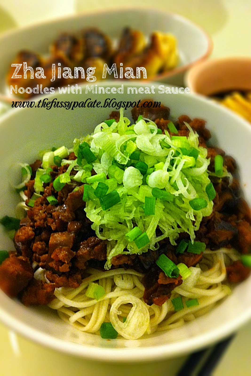 The Fussy Palate Zha Jiang Mian (Noodles With Minced meat Sauce)